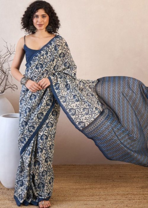 Blue saree